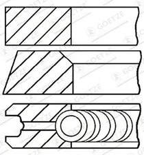 Piston ring set 305907 10 - set, 08-305907-10