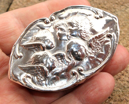 Sterling silver angels cherubs - silver,