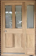 Solid oak front door - front,