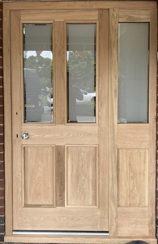 Solid oak front door and - solid,