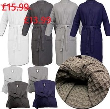 Unisex Cotton Waffle Bath Robe