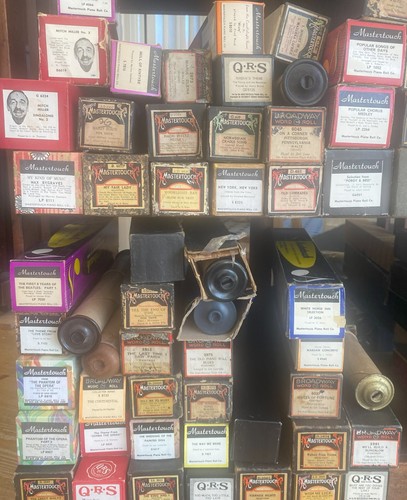 Vintage pianola rolls - pianola,