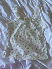 Primark Floral Vest Top Size M VGC