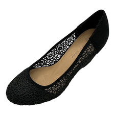 New Look Black Mesh Faux Suede