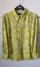 M&S Collection Neon Snakeskin Ladies Shirt Size 10 Long Sleeve & Pleat in Back 