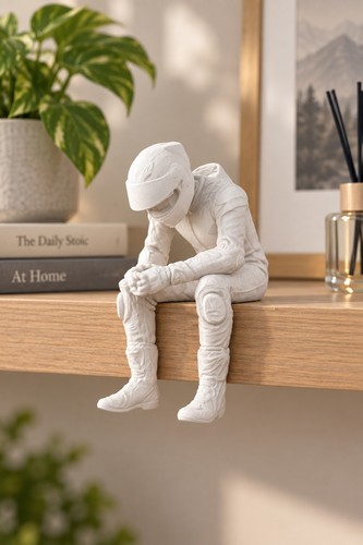 Sad motogp rider - sad, shelf
