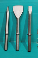 3pc Chisel Point Tarmac Hex 32mm 1-1/4"  Fit JCB BEAVER HYDRAULIC BREAKER