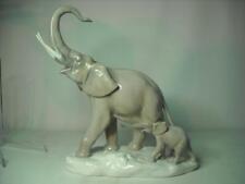 Lladro TWO ELEPHANTS Figurine 12" Tall 7 Photos 1151 Mother & Baby Calf Elephant