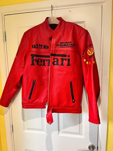 Mens red ferrari leather - red,