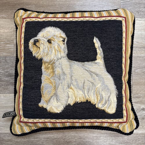 Borgata tapestry pillow - tapestry, westie