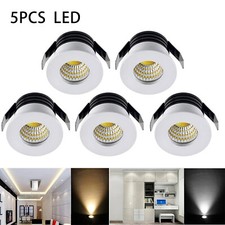 5x 3w LED Recessed Small Cabinet Mini Spot Lamp Ceiling Downlight Kits Fixture