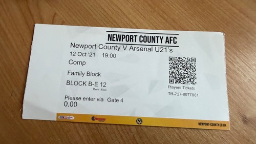 Ticket 2021 newport - 2021/22, county