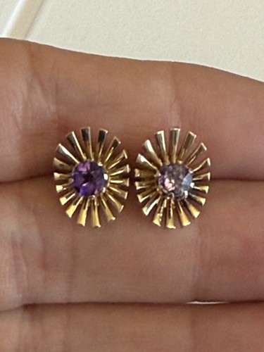 Vintage gold amethyst - 9,