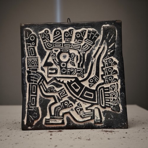 Pre columbian style carved - pre-columbian,