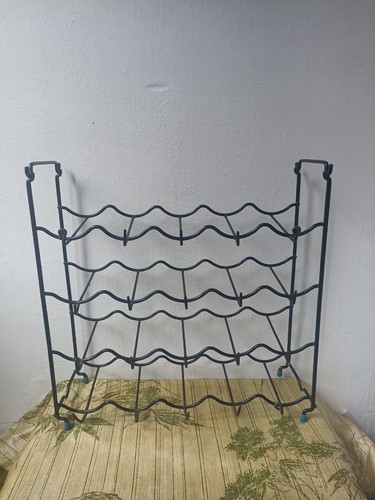 Vintage retro wine - rack, black