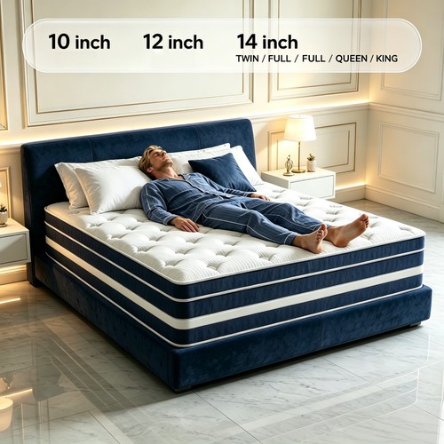 Bed mattres gel - 12'',