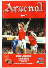 Arsenal v  Sunderland 2000-2001 Premier League 30/12/2000