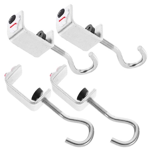 Student desk bag clamp - desk, silver