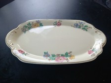 Sandwich/cake plate, J&G Meakin, SOL Sunshine, R'd 561073, oval with flowers