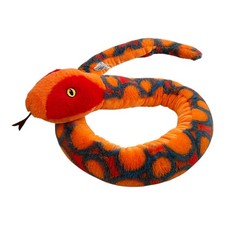 Large Orange Soft Toy Snake 57" Long Re-Pets Nature Planet Plush Cuddly Jungle