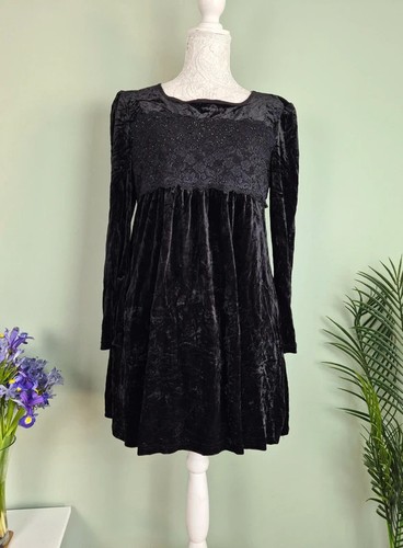 Vintage black crushed velvet - vintage,