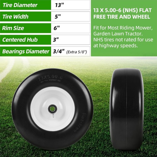 Pack 13x5 flat free - 2, 13x5.00-6