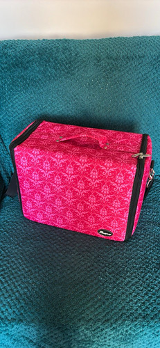 Pink black patterned nail - pink, &