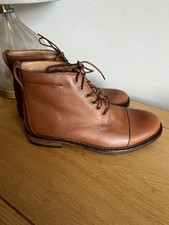 Mens Clarks Clarkdale Hill Dark Tan / Brown Lace Up Ankle Boots Size 10G 