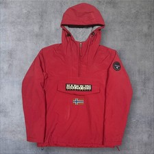 Mens Napapijri Rainforest 1/4 Zip Hooded Winter Insulated Jacket (Size L) S710