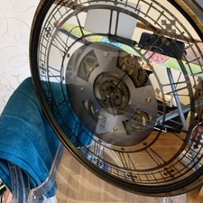 Large Mirrored Clock Battery