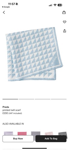 Prada printed twill scarf - prada,