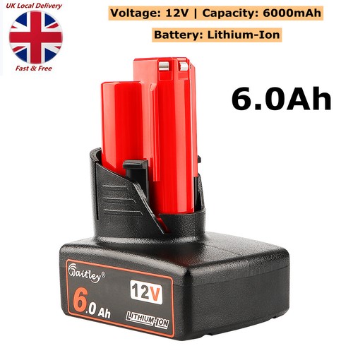 12v 0ah for milwaukee - 6.0ah,
