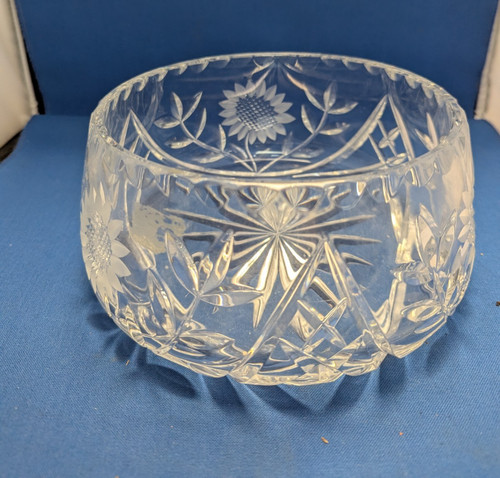 Crystal cut glass heavy fruit - cut,