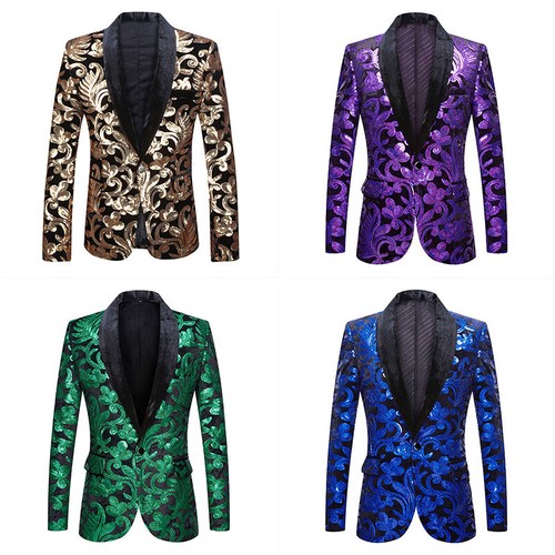 Men sequin tuxedo jacket suit - tuxedo,