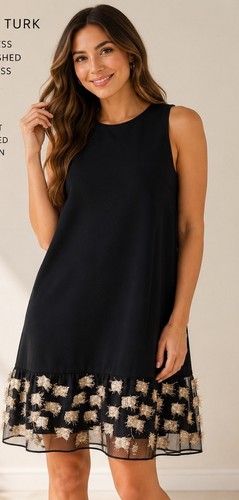 Trina turk dress black gold - ,