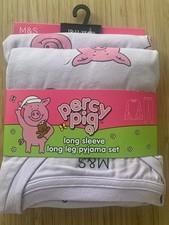 M&S Girls Pyjamas Pink Percy