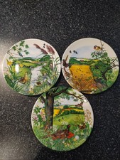 3 x WEDGWOOD Colin Newmans Country Panorama DISPLAY PLATES 1987