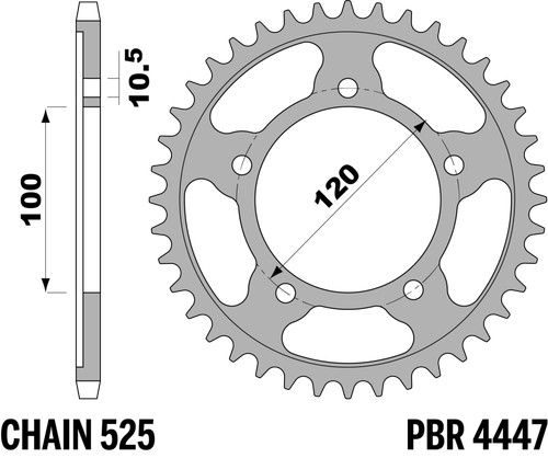 Pbr rear sprocket - rear,
