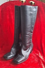 THE SHOE TAILOR BLACK LEATHER KNEE HIGH RIDING BOOTS Size 5