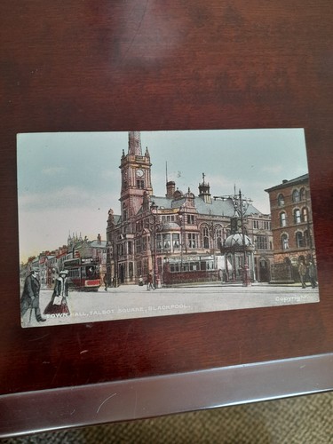 Old postcard town hall talbot - old,