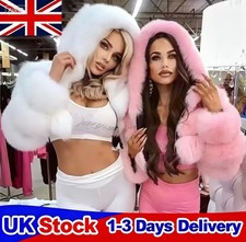 UK Women Faux Fur Hood Shaggy