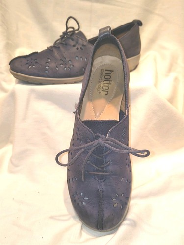 Ladies blue nubuck leather - blue,