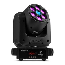 BeamZ Cobra 160 Moving Head Spot Light - 100W LED DJ Lighting, 6x 10W RGBW
