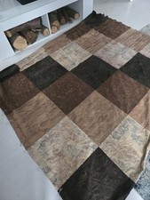 SUEDE ANIMAL PRINT FABRIC  SHOWER CURTAIN WITH HOOKS WEIGHTED HEM 180 X 200CM