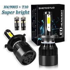 H4 Xenon Headlight Bulbs White 60w Super 472 Headlamp Car 501 Side Light Led 6x