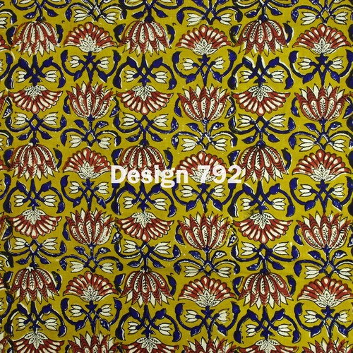 Bagru block print - print, lotus