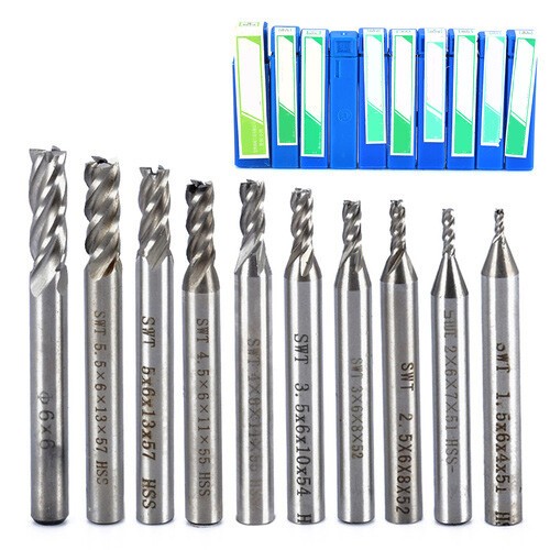 10pcs hss cnc straight shank - 10pcs,