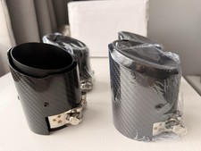 4 x BMW M2/M3/M4/M5 MP  Black Carbon Fibre Exhaust Tips F87/F80/F82/F83/F10