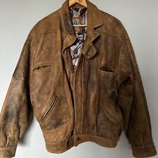 Vintage Sardar Tan/ Brown Leather Flying Jacket S Oversized