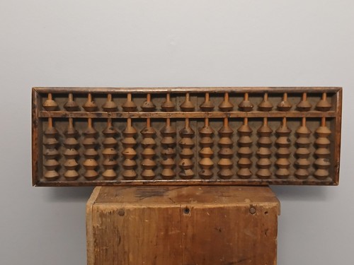 Antique japanese wood soroban - antique,